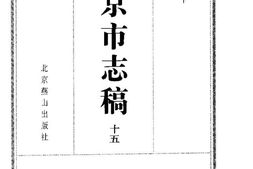 北平市志稿(十五)-选举表(下) PDF电子版下载