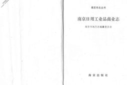 南京日用工业品商业志 PDF电子版下载